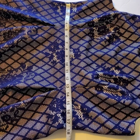 NWOT J Howard Sleevless White Dress with Blue Lace Overlay Sz16 - Picture 12 of 17